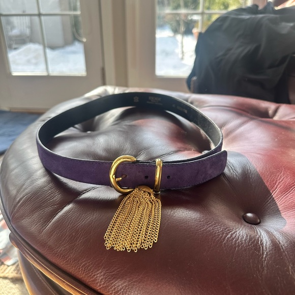 Vintage Escada Suede Belt with Gold Tassle - Picture 8 of 9